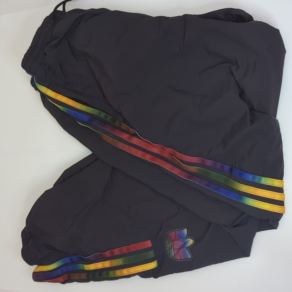 Adidas Adicolor Track Pants Black Rainbow Small